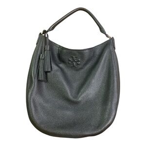 Tory Burch Thea Hobo (or Thea Slouchy Bag) in black pebbled leather